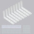 WINKER Corner Brace 8Pcs Shelf Bracket Heavy Duty White Steel L Corner Brace,