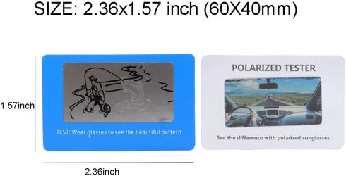 Polarized Sunglasses Tester, 2 Pcs Polarized Glasses Test Card, Accessories 2.36x1.57inch