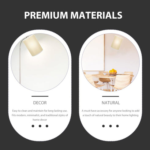 2pcs Luxshiny Linen Lampshade Replacement for Table Floor Lamps Elegant Cover for Home Hotel -Protective Natural Design