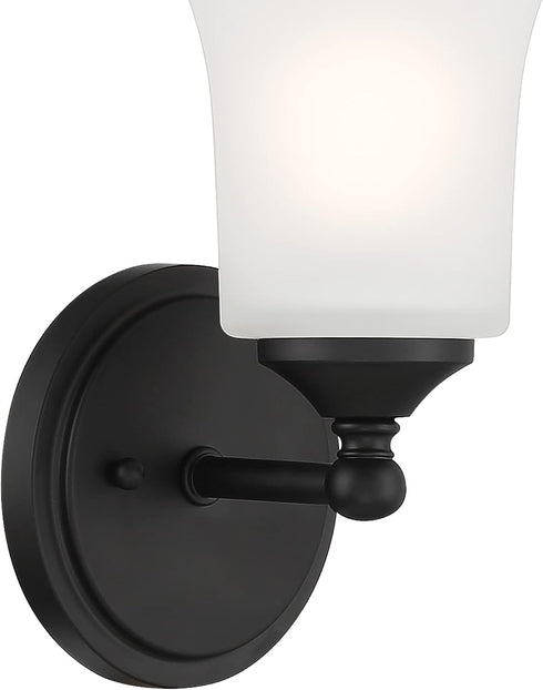 1 D278M-WS-MB DESIGNERS FOUNTAIN Bronson Light Wall Sconce, Matte Black