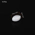 MECCANIXITY Magnetic Stirrer Mixer Stir Bar Rod 10mm(0.39") x6mm Olive Shape PTFE Coating Magnet White for Laboratory 10Pcs
