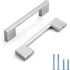 10 Pack Brushed Nickel Cabinet Pulls 5 inch Square Silver Handles Drawer Kitchen Cupboard Dresser Cabinet Hardware by Dazzleeta