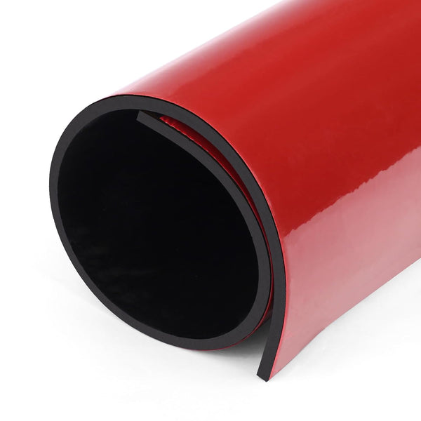 WochiTV Adhesive Solid Rubber Sheets, 12" Wide x 1/8" Thick, Self Stick Black Neoprene for DIY Insulation