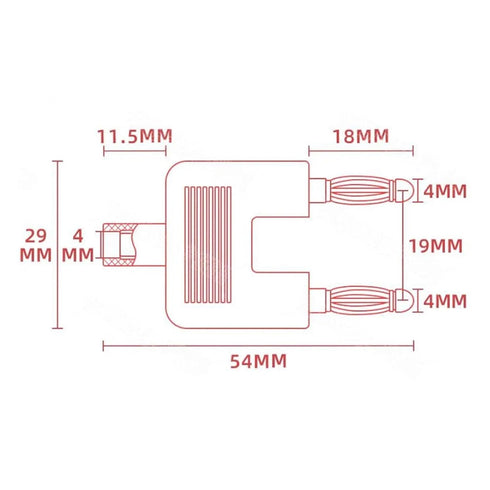 Qingdinu 2 4mm Calibration,19mm Pcs Banana Plug to Socket Adapter for Multimeter PitchRed Black DIY Short-Circuits