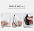 2Pcs White Self-adhesive Cupboard Handles, Modern Minimalism Cabinet Pulls for Drawer, Refrigerator Door, Easy
