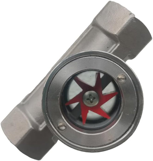 3/4"NPT Female 304 Stainless Steel Window Sight Glass Flow Indicator with Impeller