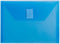 JAM PAPER Plastic Envelopes with Hook & Loop Closure - Index, 5 1/2 x 7 1/2, Blue, 12/Pack