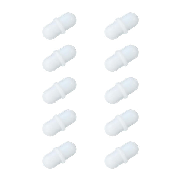 MECCANIXITY Magnetic Stirrer Mixer, 10mm PTFE Coating Stir Bar Rod for Laboratory, 10 Pcs