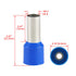 Baomain AWG 6/16.0mm² Wire Copper Crimp Connector, Insulated Ferrule Pin Cord End Terminal, Pack of 100, Blue