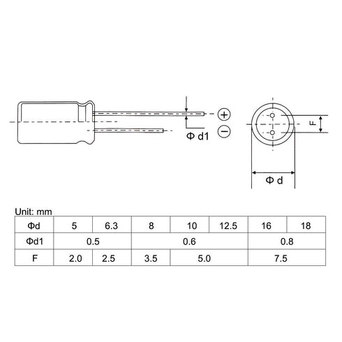 100uF 10V 5x7mm 50Pcs uxcell Electrolytic Capacitor, Radial Leads Aluminum Capacitors for TVs, LCD Monitor, VCD
