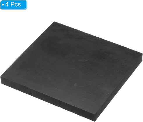 PATIKIL Rubber Anti-Vibration Pads, 4 Pcs Square Vibration Isolation Mats for HVAC, Air Conditioner, Black