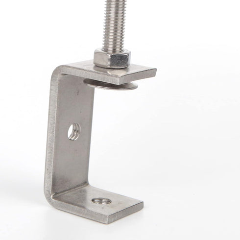 2Pcs 304 Stainless Steel C Clamp 65MM, Heavy Duty Adjustable Wide Jaw Opening C Clamp for Woodworking
