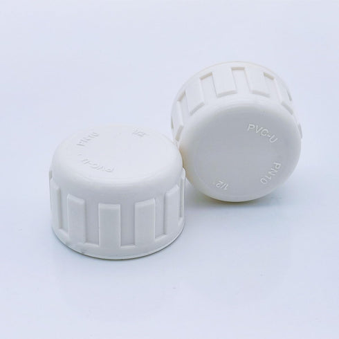 15PCS PVC Round Female Thread Hose Connector 1/2PT Pipe Fitting Cap for Plumbing Applications, DIY Projects