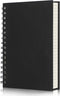 EUSOAR Spiral Journal Notebook, 1 Pack Black A5, 5.5" x 8.3", 160 Pages, 100GSM College Ruled Paper, Thick Hardcover