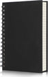 EUSOAR Spiral Journal Notebook, 1 Pack Black A5, 5.5" x 8.3", 160 Pages, 100GSM College Ruled Paper, Thick Hardcover