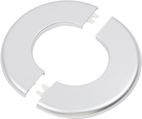 4 Pcs Wall Split Flange, ABS Round Self-Adhesive Escutcheon Plate for 2.5"/64mm in Silver