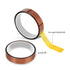 MS WGO High Temperature Tape, Heat Resistant, No Residue, 10mm X 33m 108ft (Yellow-2 Roll)