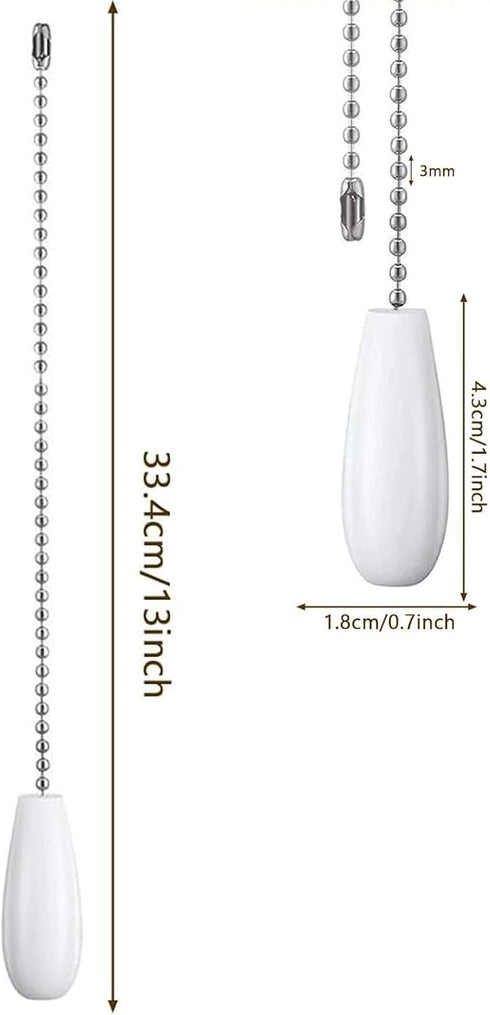 UNIKAttic 2 Pack Bulb, 304 Extender,12 Inch Pull Chain String Extension with Connector for Ceiling Fan Light Fixture