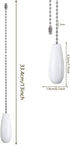 UNIKAttic 2 Pack Bulb, 304 Extender,12 Inch Pull Chain String Extension with Connector for Ceiling Fan Light Fixture