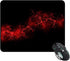 Ergonflow Red Color Paint Explosion Burst Mouse Pad, Black Background, Rectangle 240x200x3mm