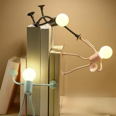 Generic Bulb Changeable Shape Funny Sportsman Night Light, DIY Shape Night Lights Cute Light Man Mini Lamp Suction Cup