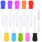 10 Pcs Liquid Droppers Pipettes with 1 Cleaning Brush, 5ML Silicone and Plastic Eyedropper for Crafts
