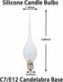 Bulbs, Country Bulbs E12 1Watt, 120 12 Pack Christmas Flicker Flame Candle Light Style Silicone Dipped Flickering