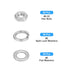 METALLIXITY Hex Nuts Assortment Kit, 150Pcs #6-32 Hex Nuts with #6 Flat Washers & Split Lock Washers, 304 Stainless