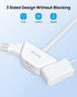 TROND Flat Extension Cord 6 Feet, Flat Plug Power Strip, 3 Prong Grounded 3 Outlets for Indoor Use
