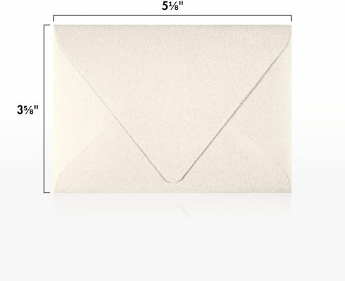 LUXPaper 4Bar A1 Contour Flap Invitation Envelopes | 3 5/8" x 5 1/8" | Quartz Metallic | 80lb. Text | Qty 50