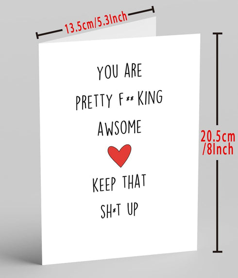 Funny Thank You Card for Best Friend, Humorous Motivational Card for Him Her, Encourage Birthday Card GIft