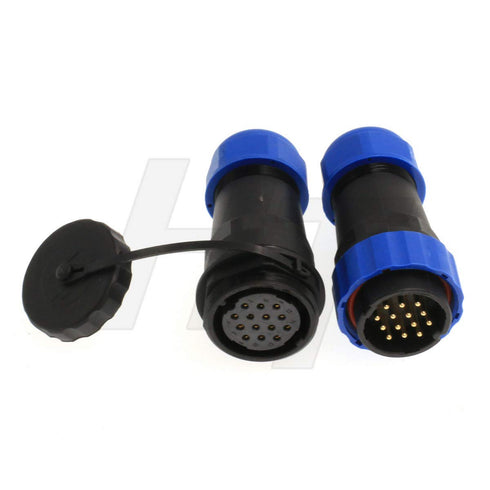 HangTon HE29 Electrical Circular Waterproof Connector, 12-15mm Cable Plug (14 pin)