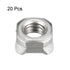 uxcell Nuts,M8 Pack 20 Weld Square UNC Coarse Carbon Steel Machine Screw Silver