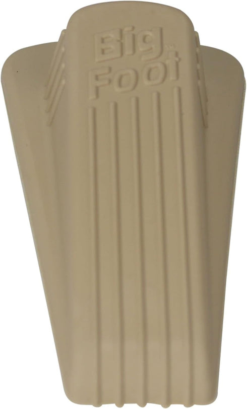 Heavy Duty Non-Slip Large Rubber Door Stopper, Big Foot ColorStop Wedge, Beige, Made in the USA