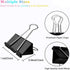 Black Binder Clips, 144 Pack, 1 Inch, Standard 25mm Clamps, Black, Medium Clips, Medium Binder Paper Clips, Medium Size, Medium Paper Clips, Office Clips