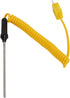 K Type Thermocouple, Temperature Probe Heat Resistant Steel Sensor with Insulated Handle