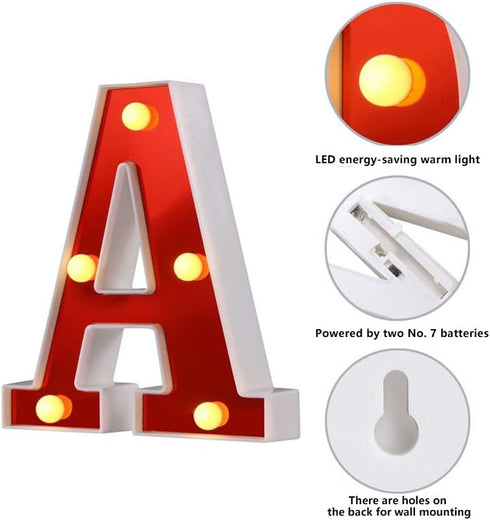 YUANYUYING Letter Neon Lights with Remote Control,Alphabet Number Signs for Wall Table Decor, Christmas Home Bar