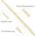 Unibene 12 Pack Ballpoint Pens, Slim Metallic Retractable Gold Pens Set, Medium Point (1 mm) Black Ink for Gifts