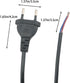WELWIK 2PCS 6 Light Cord with Switch Plug Black Pure Copper Extension Line Ft Cabling Stripped Ends Power Cable