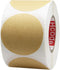 Hcode 2'' Natural Circle Price Stickers Kraft Paper Dots Labels, 500 Pieces Per Roll