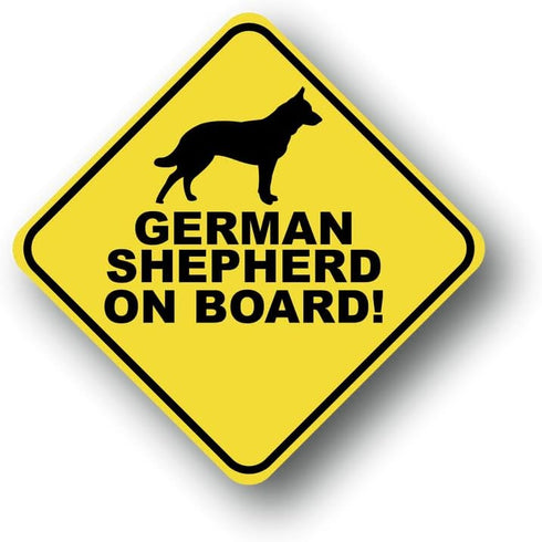 German Shepherd on Board Magnet, UV Printed Heavy Duty Magnetic Material, 4-Inch by 4-Inch