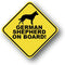 German Shepherd on Board Magnet, UV Printed Heavy Duty Magnetic Material, 4-Inch by 4-Inch