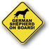 German Shepherd on Board Magnet, UV Printed Heavy Duty Magnetic Material, 4-Inch by 4-Inch