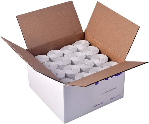 Thermal Paper Rolls 2 x 110 ft | 47mm diameter | Fits Zebra iMZ220 | CORELESS | BPA Free | 32 Rolls per Case