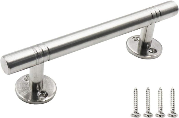 Stainless Steel Sliding Barn Door Handle, Heavy Duty Solid Pull Handle - 4"/102mm Hole to Hole Distance
