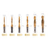 Titanium Combination Drill and Tap Bits Set, 6 PC Metric Screw Taps, 3-in-1 Bit Tool for Drilling, Tapping and Countersinking
