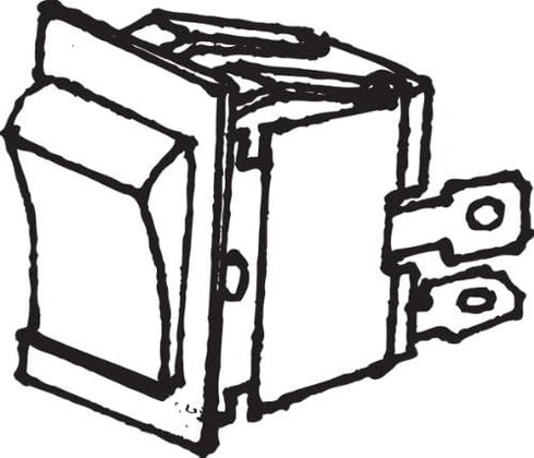 Gardner Bender GSW-45 Heavy-Duty Electrical Rocker Switch, SPST, ON-OFF, 20 A/125V AC, Black, Spade Terminal