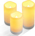 NURADA Large Outdoor Solar Powered Candles - Flameless Pillar Waterproof Rechargeable Candle