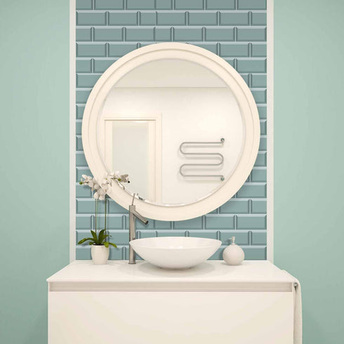 Peel & Stick Self-Adhesive Vinyl Wall Tile Transfers Brick Sticker for Home Decor, 8x4Inch/20x10CM Subway Decals