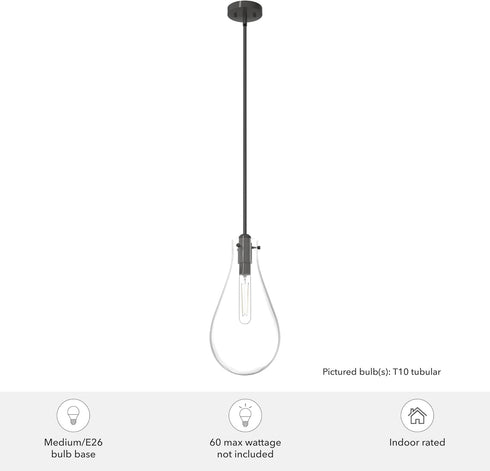 19563 Hunter Fan Company Lundin Pendant Light, Noble Bronze